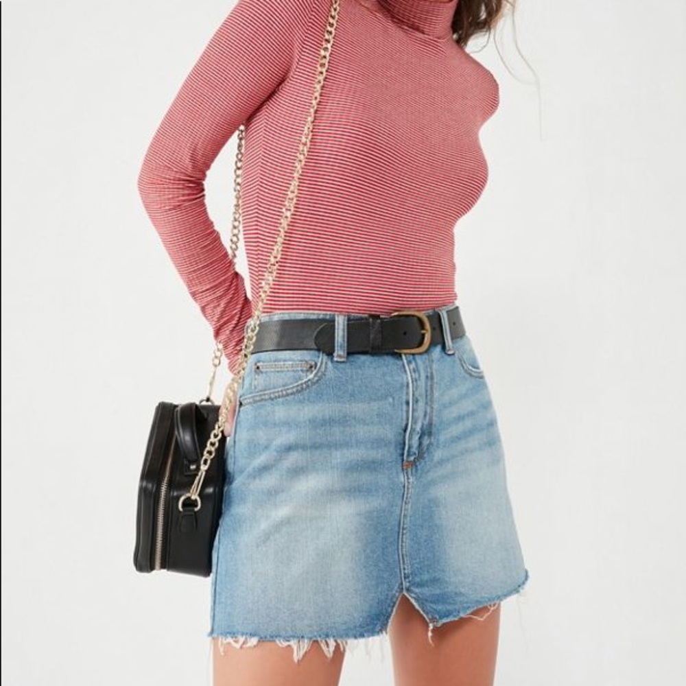 BDG Notched Denim Mini Skirt